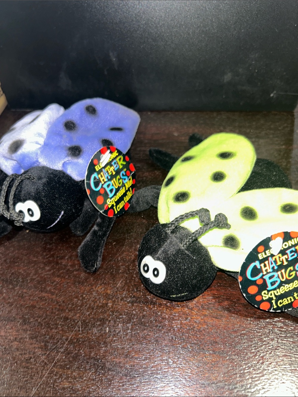 Set of 2 Vintage DanDee chatter bug plush